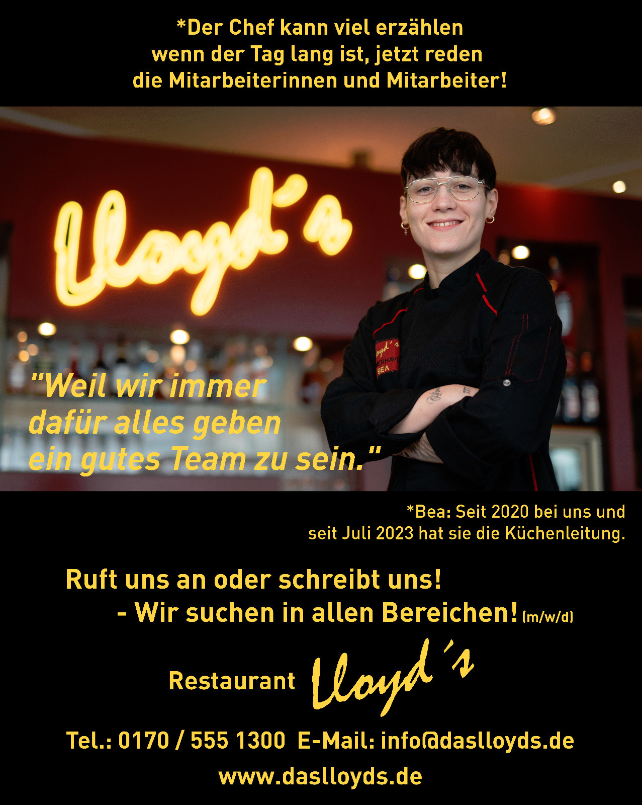 Bea Köchin und Küchenleitung